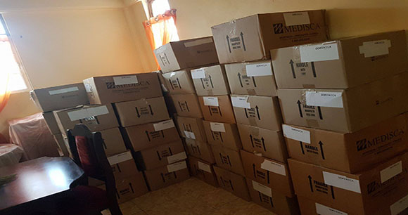 School supplies dontaed by Richomd Hill Soccer Club